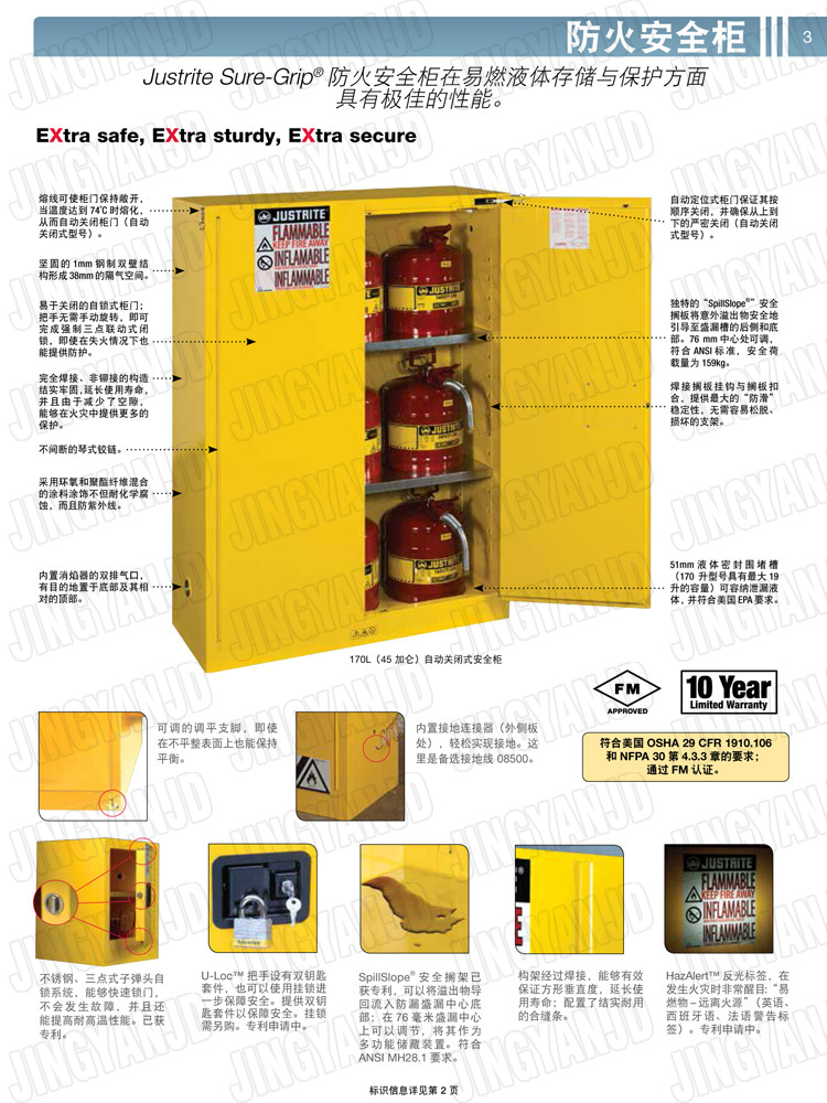 美國杰斯瑞特，防火安全柜，justrite防火柜，justrite安全柜，防爆柜justrite,8945201,1F1997