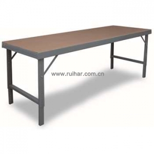 重型硬木鋼制臺(tái)面可折疊升降工作臺(tái)，WBF-TH-4896-95